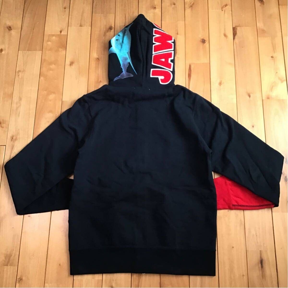 BAPE × Jaws shark full zip hoodie Navy A Bathing Ape Size M BAPE × Jaws shark full zip hoodie Navy A Bathing Ape Size M
