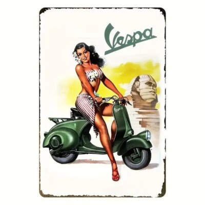 Blechschild  Vespa Roller Werbeschild 30x20cm Retro Vintage TEL747