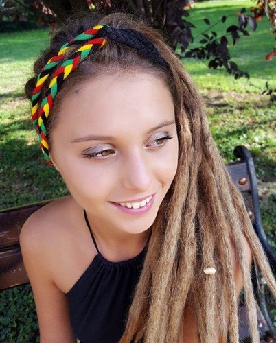 USA Rasta Custom Headband Jamaican Style Rasta Hat Dreadlocks Headband Hair band - Picture 8 of 20