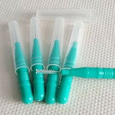 50X Dental Plastic Interdental Brush Floss Sticks Tooth Head Oral Hygiene Teal