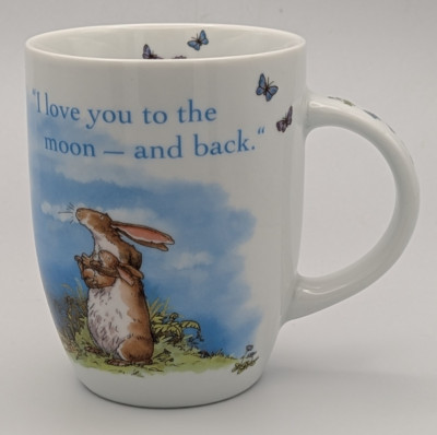 ''I love you to the moon -- and back'' Mug Cup Bunny Rabbit 2008 Konitz