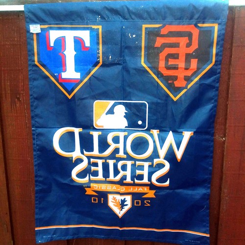 28 X 37 inch Hanging Banner 2010 World Series Fall Classic San Francisco/Texas - Picture 6 of 10