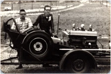 Men Posing with Dragster Race Car Top Fuel Drag Racing 1960s Vintage Photo