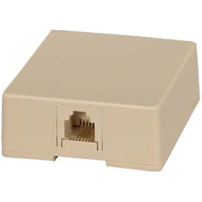 Single Port Surface Mount Jack Telephone Phone Line RJ11 6P4C Modular ...