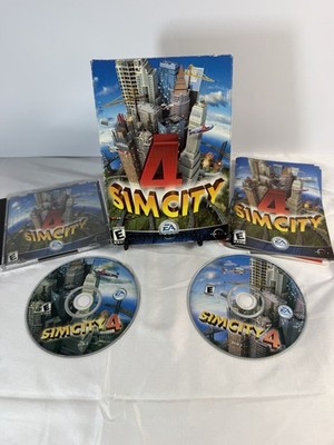 SimCity 4 PC CD-ROM 2003 EA Maxis Big Box 2 Disc w/ Manual Inserts Complete