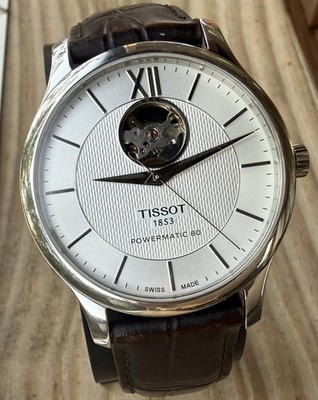 Tissot Tradition Powermatic 80 Open Heart 40mm Men's T0639071603800 White dial