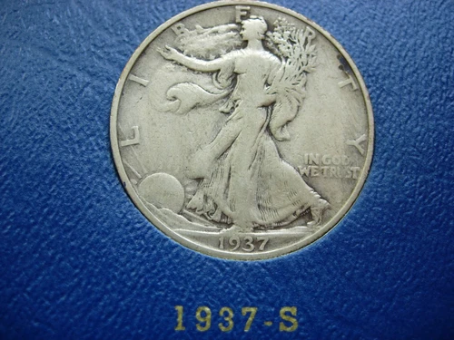 1937-S EF  WALKING LIBERTY SILVER HALF DOLLAR - L1433