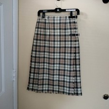 Archie Brown Son Vintage Wool Plaid Pleated Wrap Skirt Please See Measurements