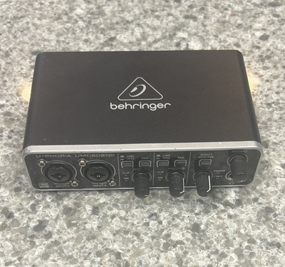 Behringer U-PHORIA UMC202HD USB Audio Interface Phantom Power Direct Monitort