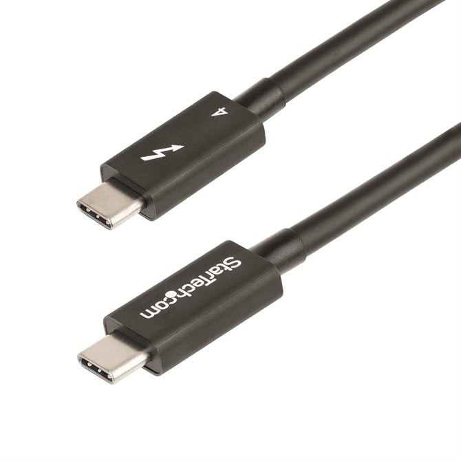 StarTech.com 1.6ft Thunderbolt 4 Cable - 40Gbps - 100W PD - 4K/8K Video - Intel-