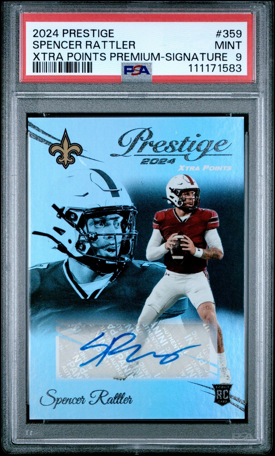 Spencer Rattler Panini Prestige #359 Xtra Points Premium-Signature