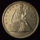 1859-O $1 SEATED LIBERTY SILVER NEW ORLEANS DOLLAR - CLEANED