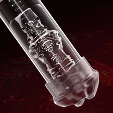 Clear Penis Pump Replacement Comfort Universal Long Sleeve Thick Cylinder Donut