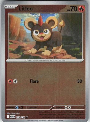 Litleo 023/132 Reverse Holo Common ME01: Mega Evolution NM