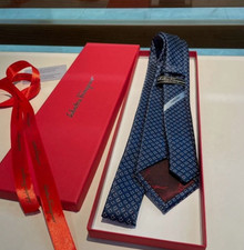 Ferragamo Men  s Silk Necktie Luxury Designer Business Formal Tie