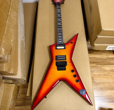 Custom Washburn Dime Star Electric Guitar Cherry Sunburst Flame Maple Top