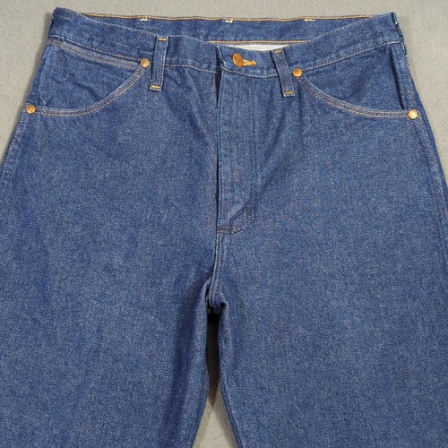 Wrangler Jeans Uomo 34x34 Vestibilità 32x34 Blu 13MWZ Taglio Cowboy Western Denim - Foto 5 di 11