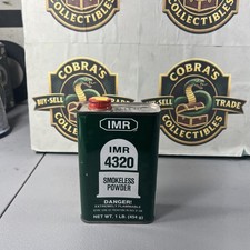 IMR 4320 Smokeless Powder 1LB Can EMPTY Hunting ManCave Shooting Range Reloading