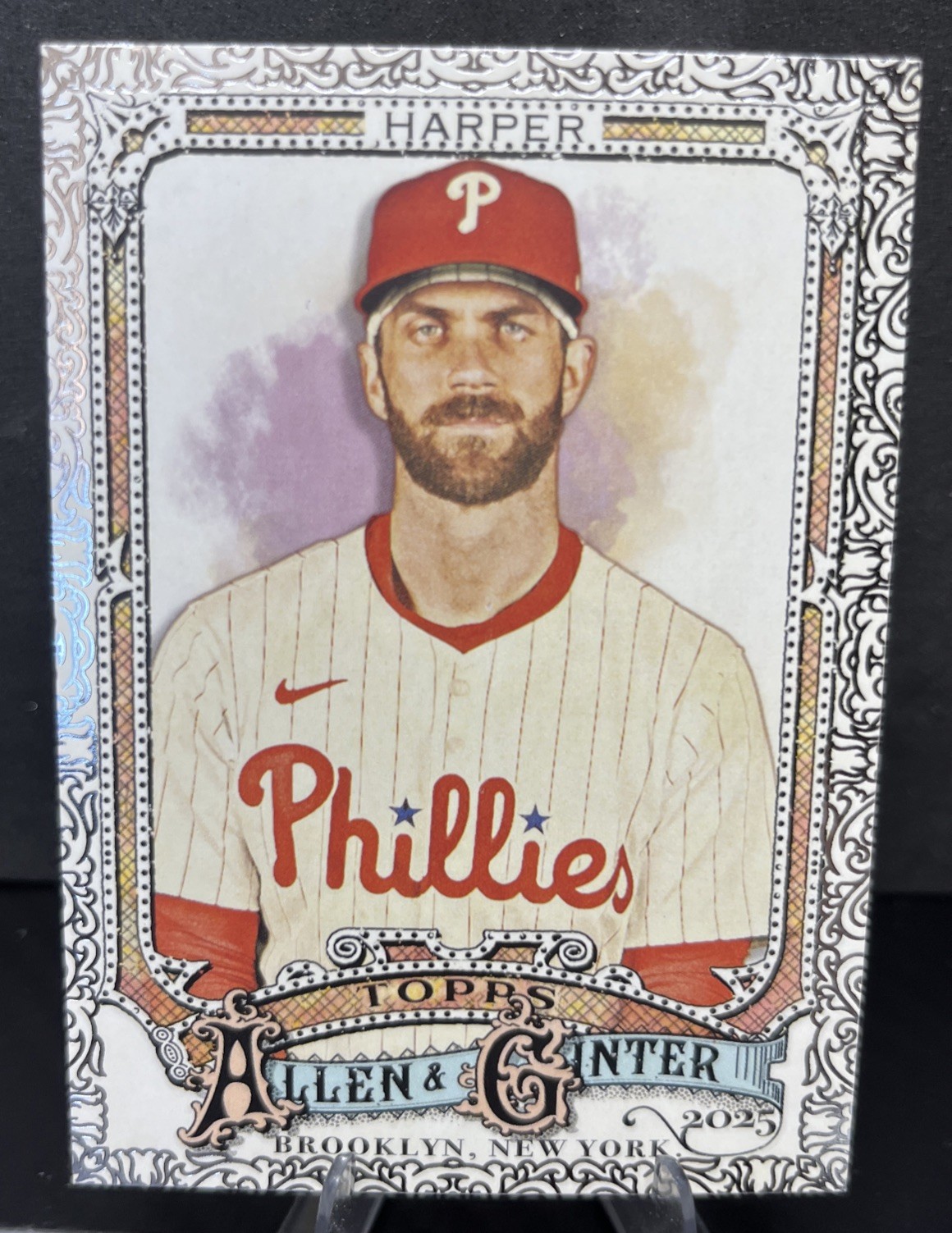 Bryce Harper 2025 Topps Allen & Ginter #146 Foil Filagree Philadelphia Phillies