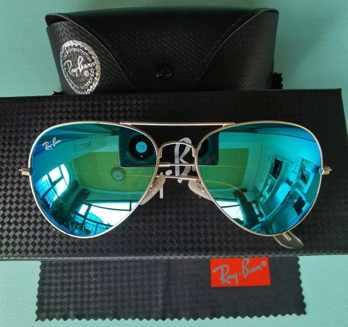 Ray-Ban Gold Brown Sunglasses for Women for sale | eBay display picture 3