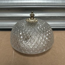 Vintage Cut Glass Dome Ceiling Light Fixtures Flush Mount Shade