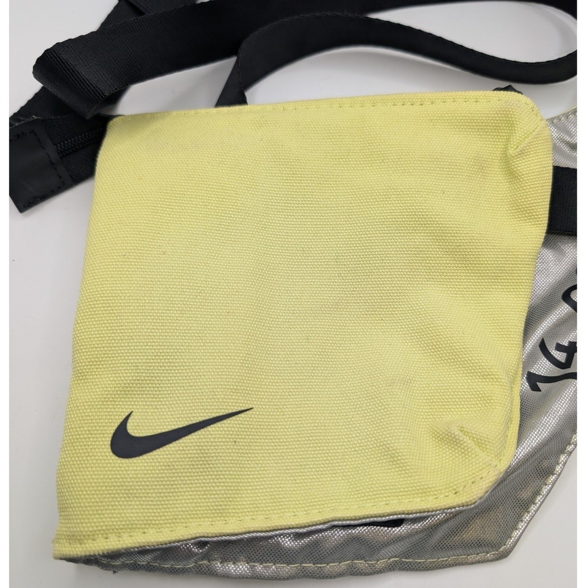 Nike x Tech Crossbody Sling Bag Lime Yellow Metallic Silver