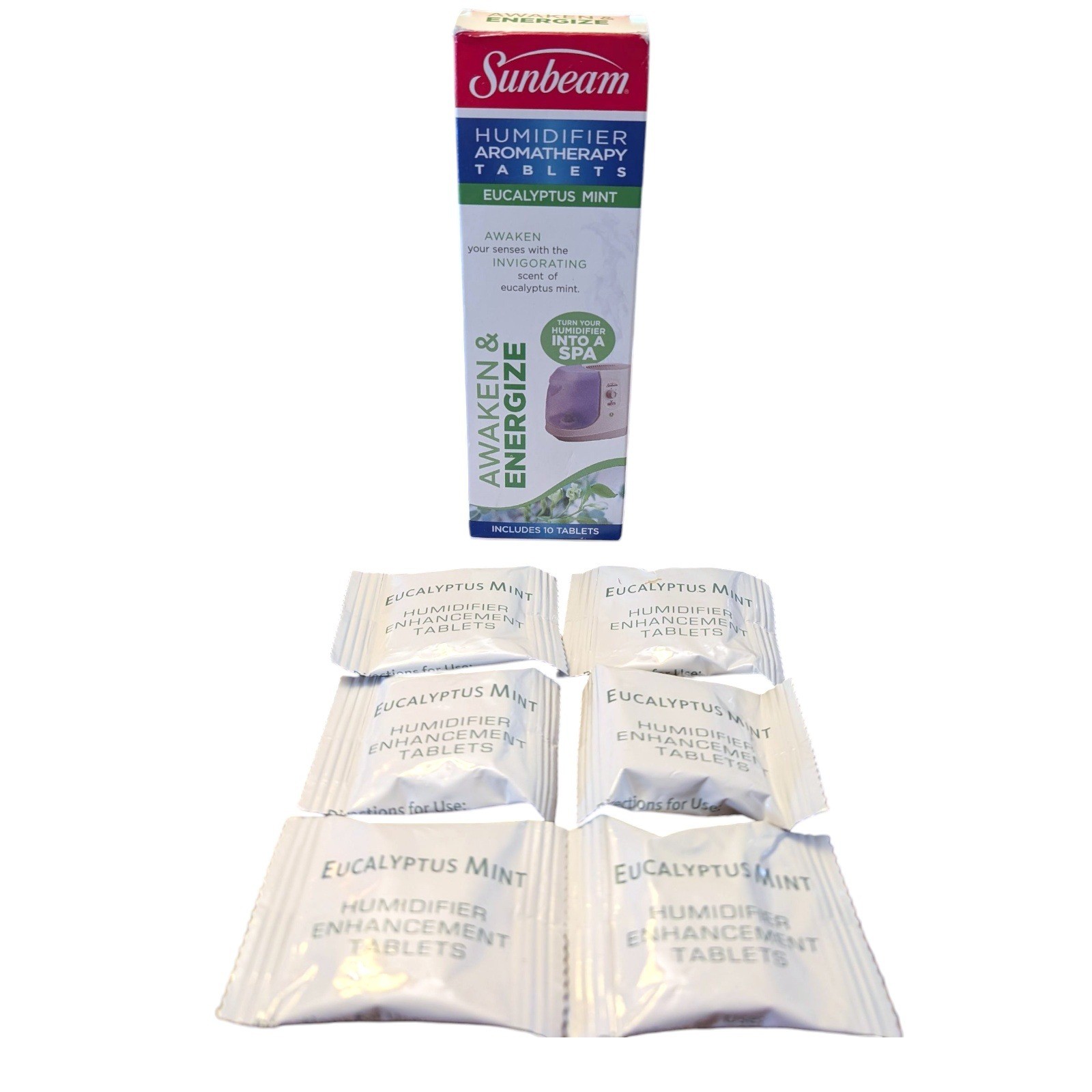 Aromatherapy Tablets Eucalyptus Mint 6 Tablets Opened