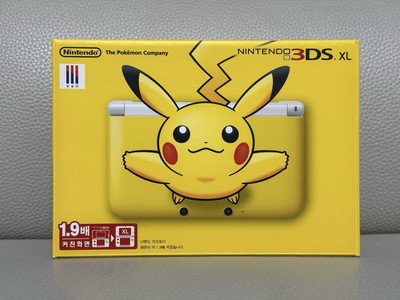 SUPER RARE Korean Nintendo 3DS XL LL Pikachu Yellow Korean Edition