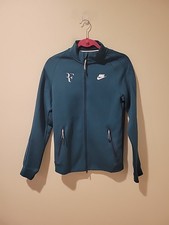 Nike Jacket Mens XS Teal Roger Federer Full Zip Tech Fleece Tennis Jumper RF 