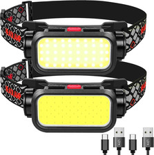 Head Torch Rechargeable, Super Bright 8000 Lumen Wide Beam LED Hand Tools, Light