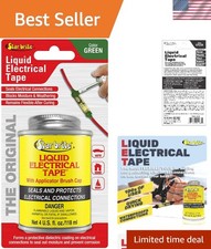 UV-Resistant Liquid Electrical Tape 4 Oz Can - For Metal, Plastic, Rubber  More