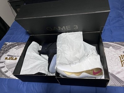 Nike Kyrie x LeBron Four Wins Game 3 Homecoming White Gold Maroon 925433-900