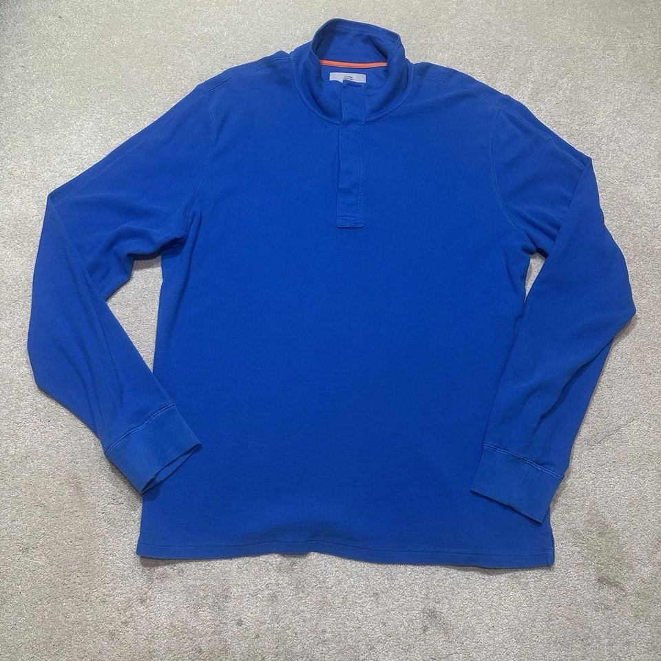 Jack Spade 1/4 Snap Button Pullover Mens XL Extra Large Blue - Image 2 of 4