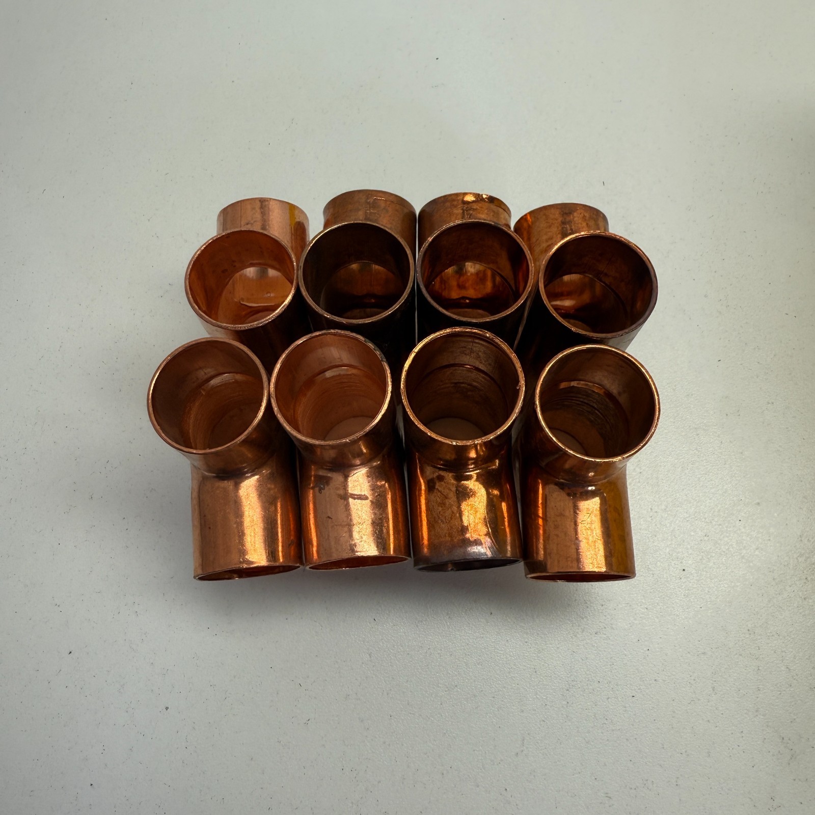 Copper Plumbing Tube Tee Pipe Fitting 1" x 1" x 1" Lot of 8