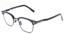 Tom Ford TF5932-B 001 Square Shiny Black Men's Blue Light Eyeglasses 47-21-145