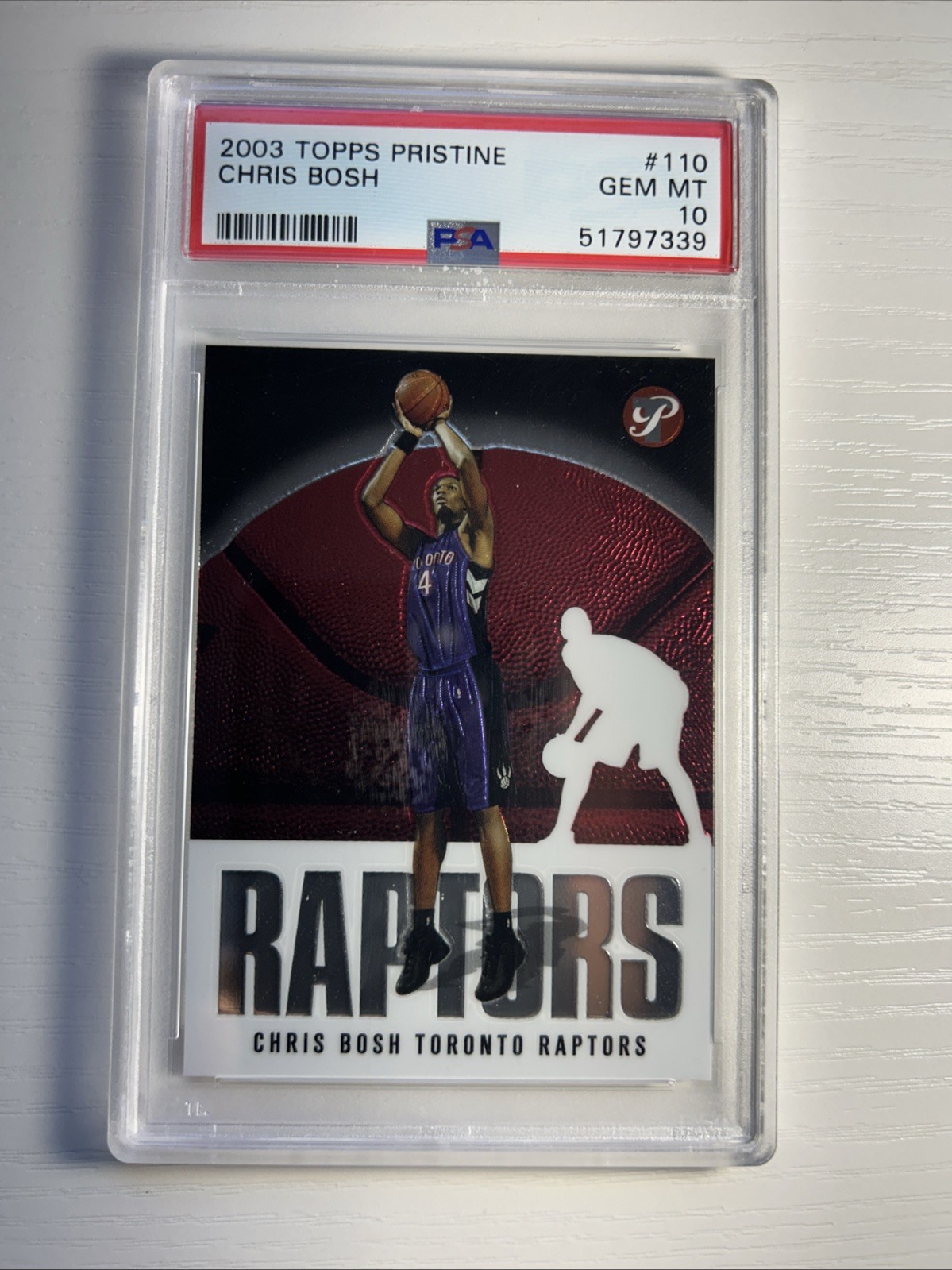 2003 Topps Pristine - Chris Bosh #110 (RC) PSA GEM 10