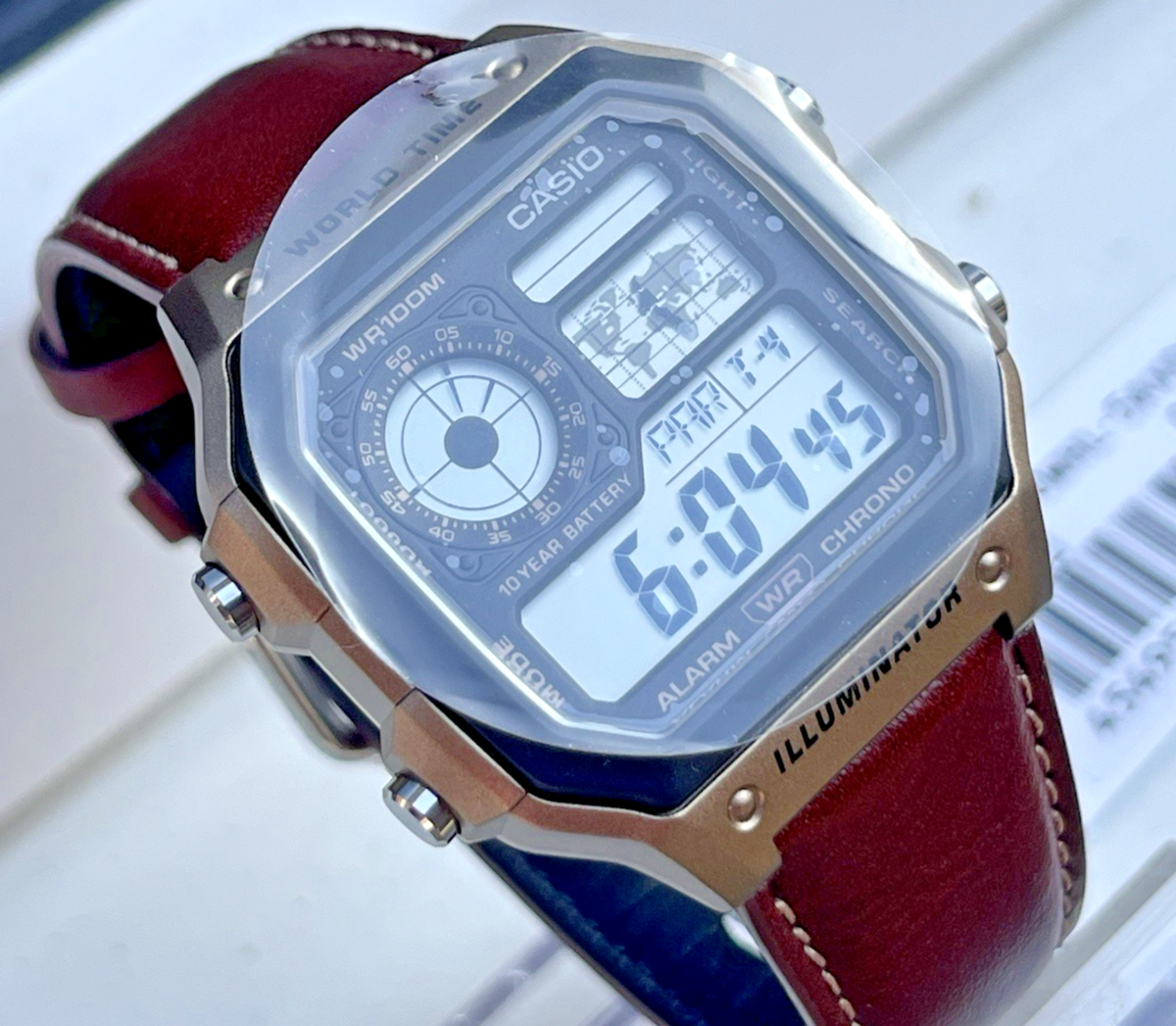 CASIO AE-1200WHL-5AVDF MENS ILLUMINATOR ROYALE BRONZE CHRONO