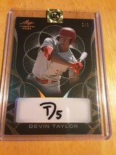 2024 Leaf Trinity Baseball #BA-DT1 Devin Taylor 1/1 Autograph