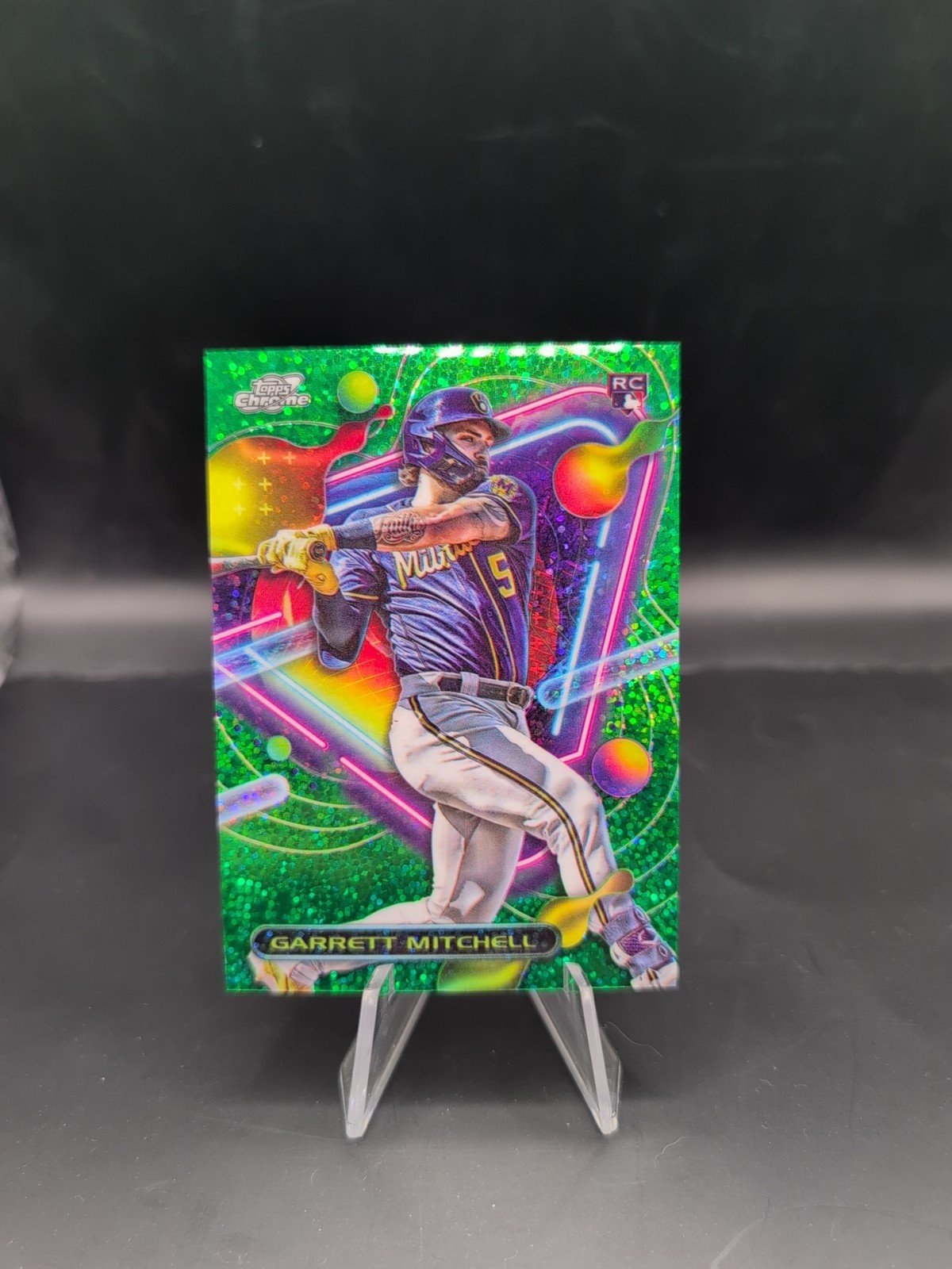 2023 Topps Cosmic Chrome Brewers Garrett Mitchell RC /75 Green