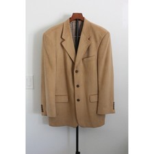 VTG CHAPS by Ralph Lauren Tan Microfiber 3 Button Blazer Men's 40R NWOT