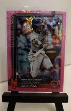 2025 Topps Update Luisangel Acuna Rookie Debut Pink Holo Foil #US336 + Free Base