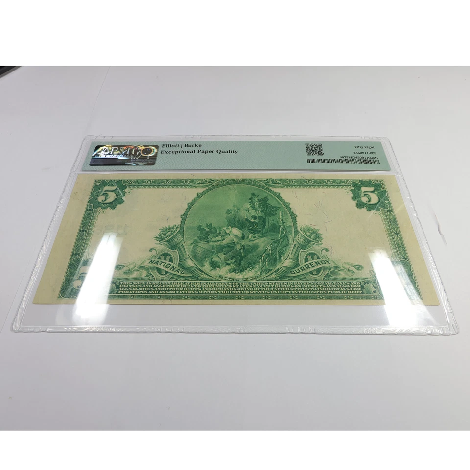 1902 PMG Choice AU58 EPQ Cleveland Brotherhood of Locomotive $5 Note #57881F - Image 4 of 4