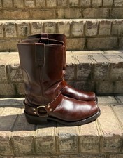 Durango DB514 Harness Motorcycle Boots Mens 10 EE Brown Leather Biker Engineer