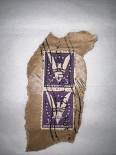 1942 US 3 Cent Win the War Stamp Deep Purple - Used- WWII Vintage Rare Authentic