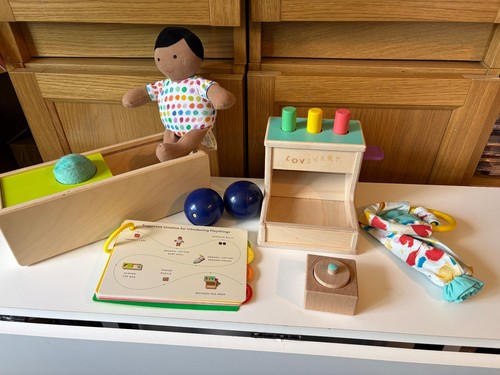 Lovevery Baby Toys The Thinker Playkit Incomplete Doll Wood Peg Drop Sliding Box