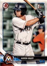 2018 Bowman Prospects Aaron Knapp . Miami Marlins #BP5
