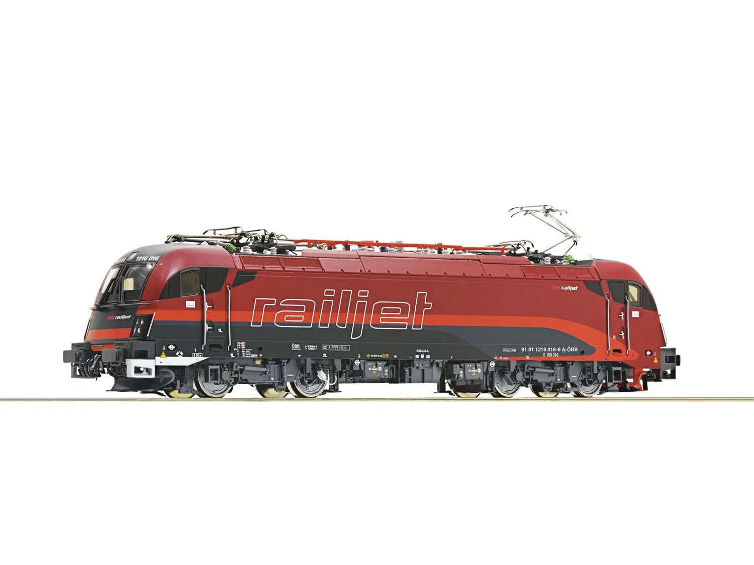 Roco 7500182 OBB Railjet Rh1216 016-6 Electric Locomotive VI HO Gauge