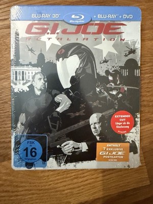 G.I. Joe Retaliation Steelbook 3D Blu-ray + Blu-ray + DVD Extended Cut NEU OVP