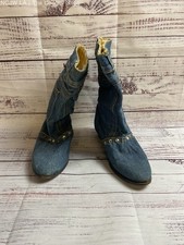 Zapatos botines de mezclilla azul Matake para mujer 7,5