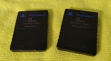 Sony Playstation PS2 OEM MagicGate 8mb Memory Card Genuine SCPH-10020 2PACK